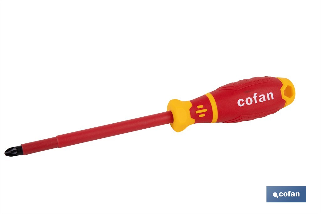 Destornillador Pozidrive aislado modelo Gripforce | Conforme a IEC 60900 y GS | Disponible en diferentes tamaños - Cofan