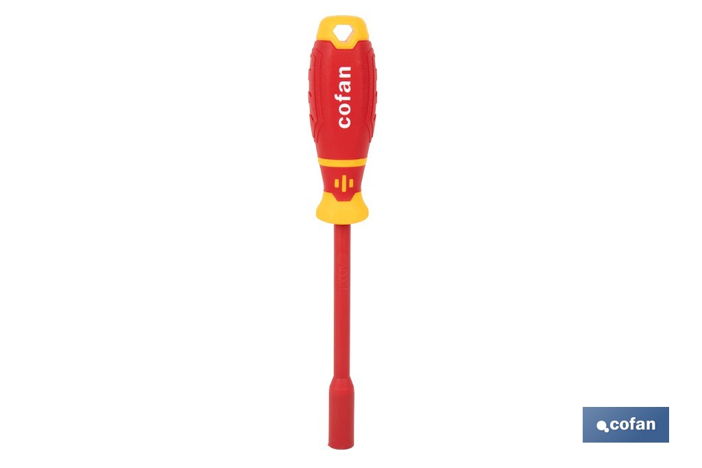 Destornillador de vaso hexagonal de electricista 1000 V aislado modelo GripForce - Cofan