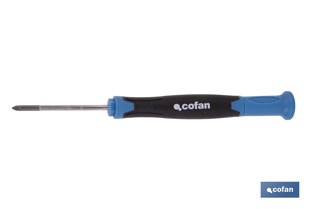 Destornillador Pozidriv de alta precisión modelo Gripforce | Punta magnética y mango antideslizante | Disponible en diferentes longitudes de varilla - Cofan