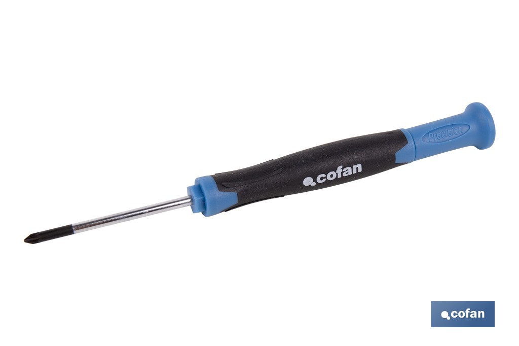 Destornillador Pozidriv de alta precisión modelo Gripforce | Punta magnética y mango antideslizante | Disponible en diferentes longitudes de varilla - Cofan