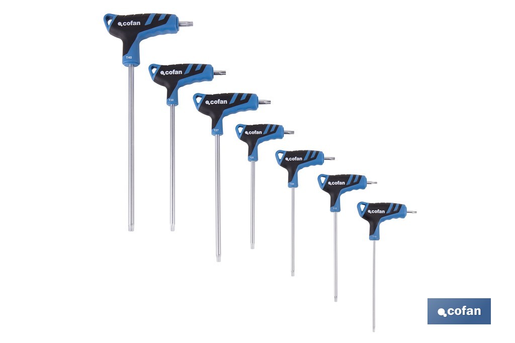 SET DE DESTORNILLADORES GRIPFORCE MANGO EN T TORX 7 UDS