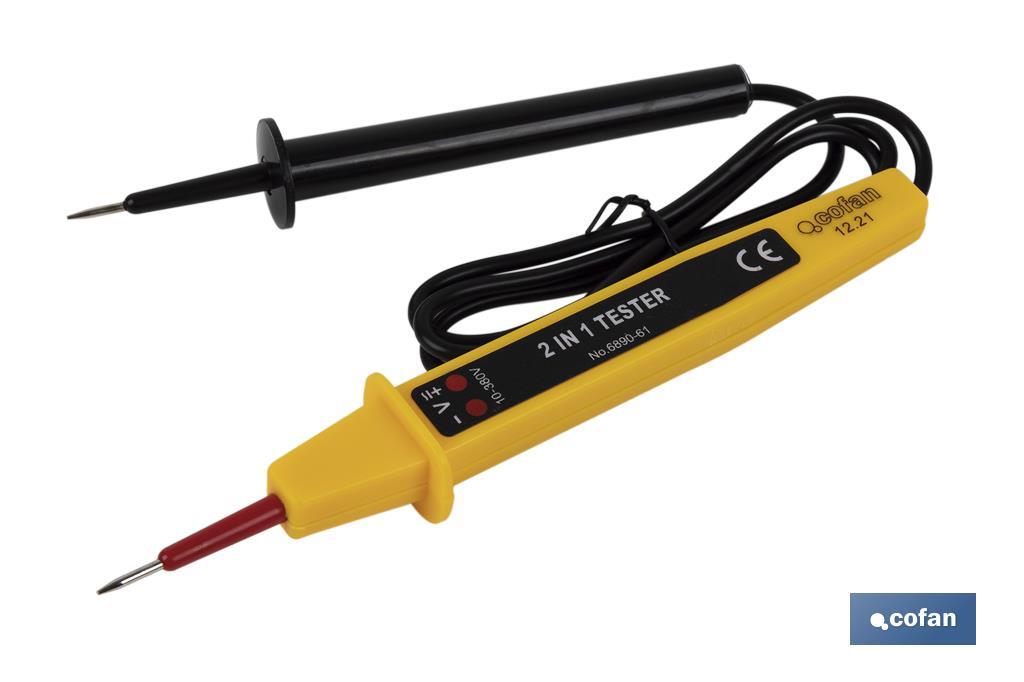 Téster Electrónico | Medidor de tensión 2 en 1 | 3 - 400 V - Cofan