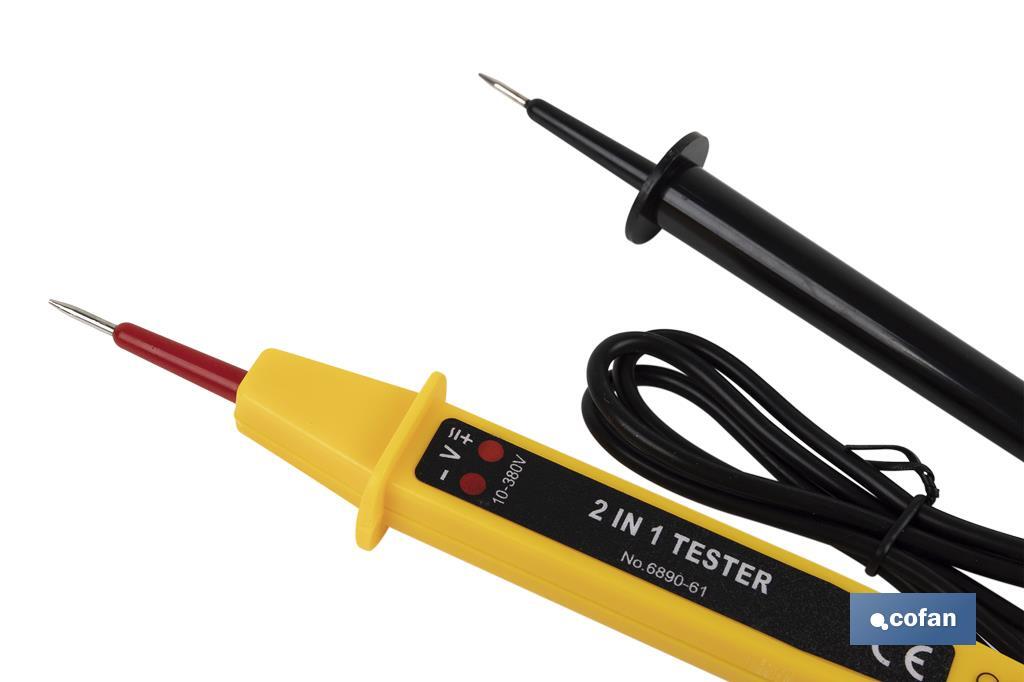 Electronic voltage and continuity tester | Voltage tester 2 in 1 | 3-400V - Cofan