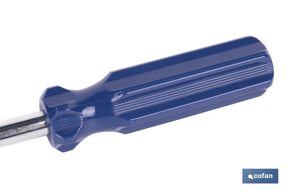 Destornillador flexible para abrazaderas SW 7 | Medidas 28 x 3 cm | Material Hierro WRH62A - Cofan