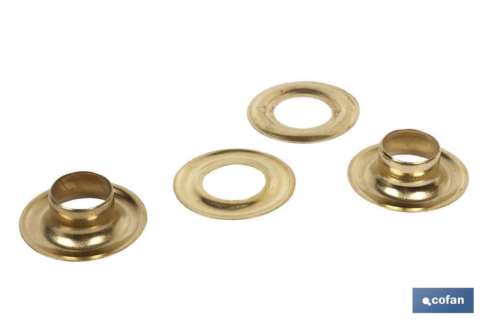 Kit de 12 sets de Ojetes | Diámetros de 10 - 12 mm | Apto para montajes - Cofan