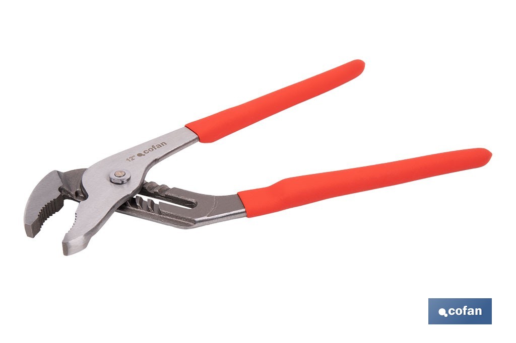 Straight jaw pliers | Length: 10"-12"-16" | Non-slip handle - Cofan