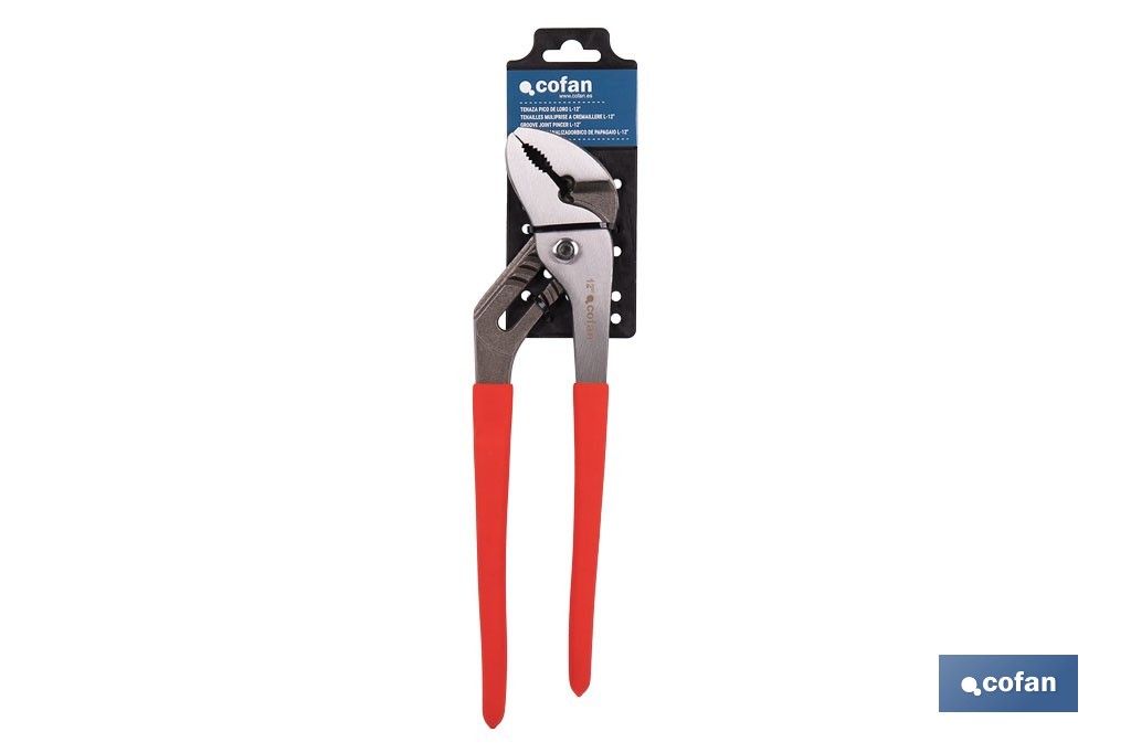 Straight jaw pliers | Length: 10"-12"-16" | Non-slip handle - Cofan