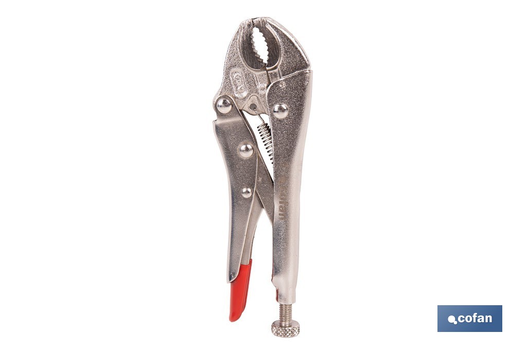 Vice grips with curved jaws | With wire cutter | Available in various lengths: from 4" to 10" - Cofan