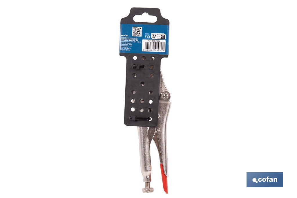 Vice grips with curved jaws | With wire cutter | Available in various lengths: from 4" to 10" - Cofan