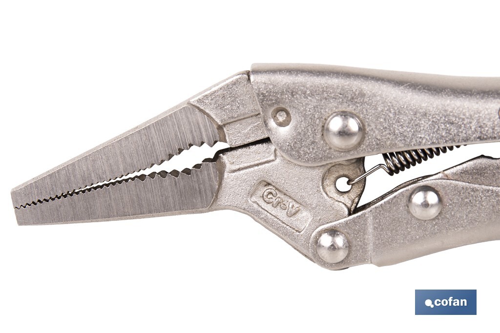 Long vice grips | With wire cutter | Length: 6.5" 8.5" - Cofan