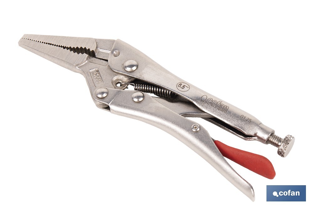 Long vice grips | With wire cutter | Length: 6.5" 8.5" - Cofan