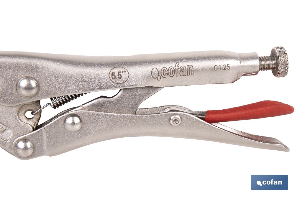 Long vice grips | With wire cutter | Length: 6.5" 8.5" - Cofan
