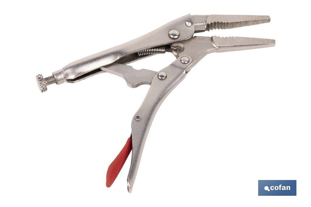 Long vice grips | With wire cutter | Length: 6.5" 8.5" - Cofan