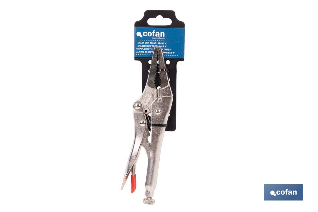 Tenaza Grip Larga | Con cortacables | Longitud 6,5" - 8,5" - Cofan