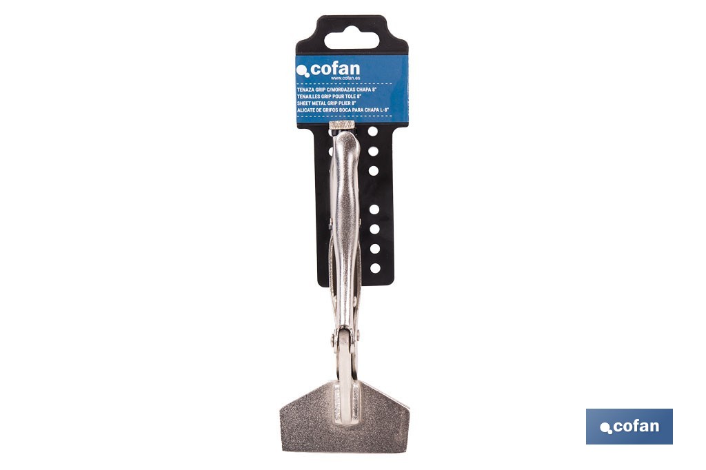 Locking pliers with jaws | Suitable for sheet metal plate | Length: from 8" to 11" - Cofan