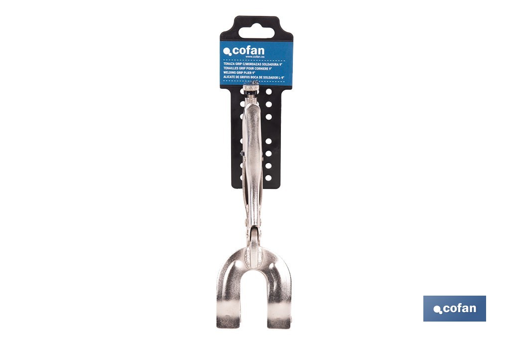 Locking pliers with jaws | Suitable for sheet metal plate | Length: from 8" to 11" - Cofan