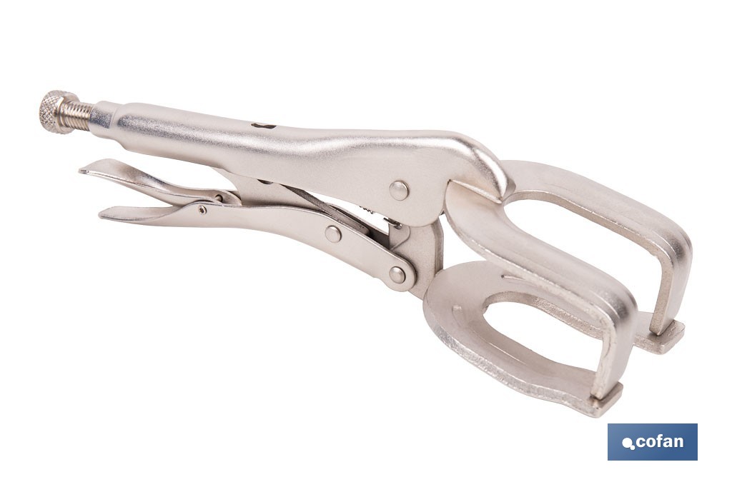 Locking pliers with jaws | Suitable for sheet metal plate | Length: from 8" to 11" - Cofan