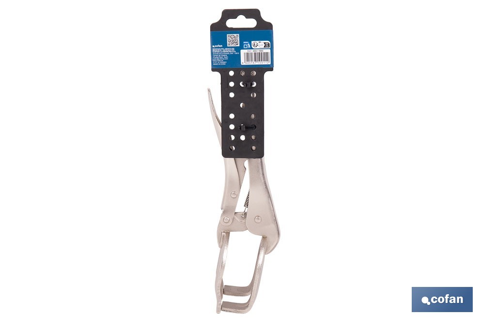 Locking pliers with jaws | Suitable for sheet metal plate | Length: from 8" to 11" - Cofan