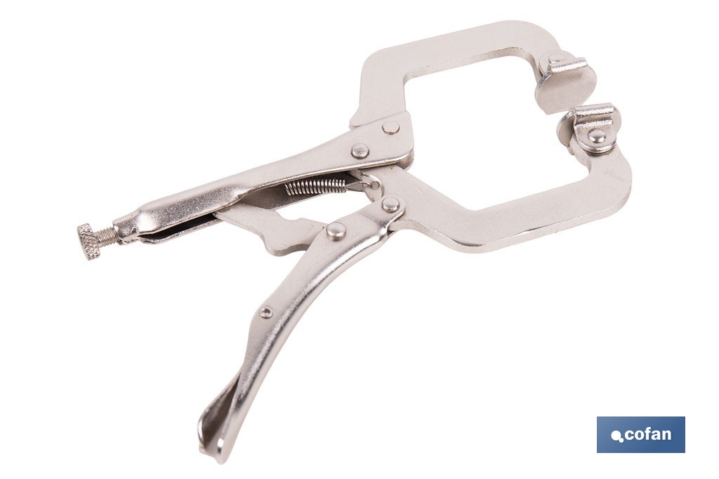 Tenaza grip con mordazas en "C" |  Mordazas basculantes | Con longitud en 18" - Cofan