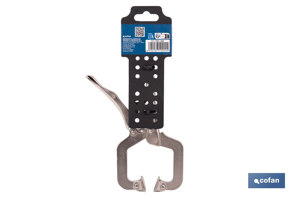 Tenaza grip con mordazas en "C" |  Mordazas basculantes | Con longitud en 18" - Cofan