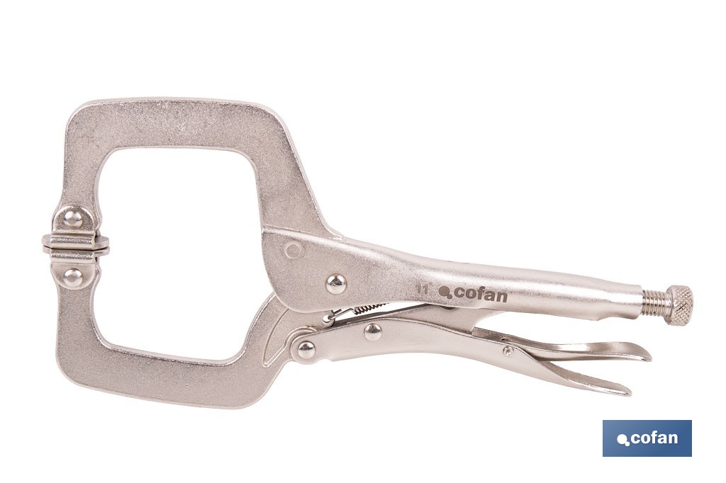 Tenaza grip con mordazas en "C" |  Mordazas basculantes | Con longitud en 18" - Cofan