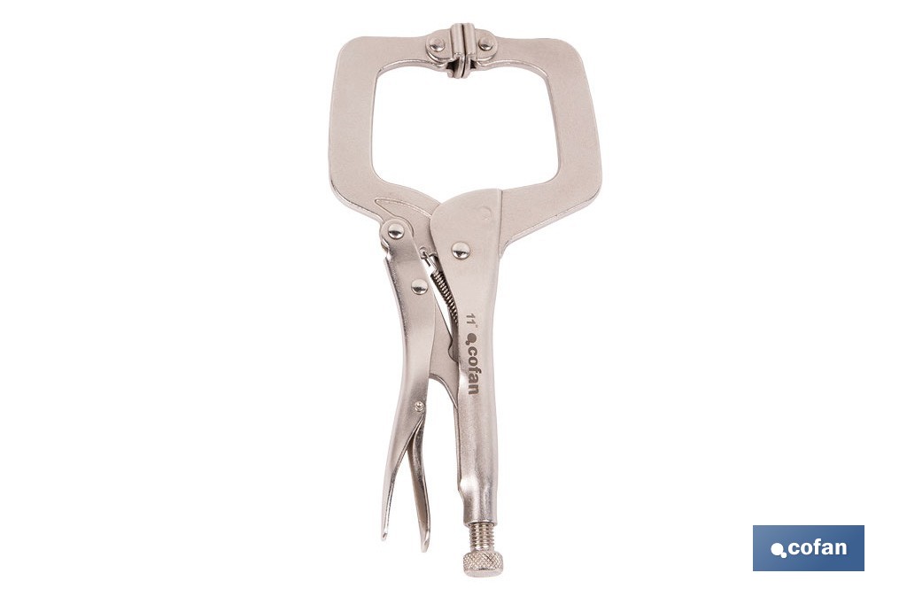 Tenaza grip con mordazas en "C" |  Mordazas basculantes | Con longitud en 18" - Cofan