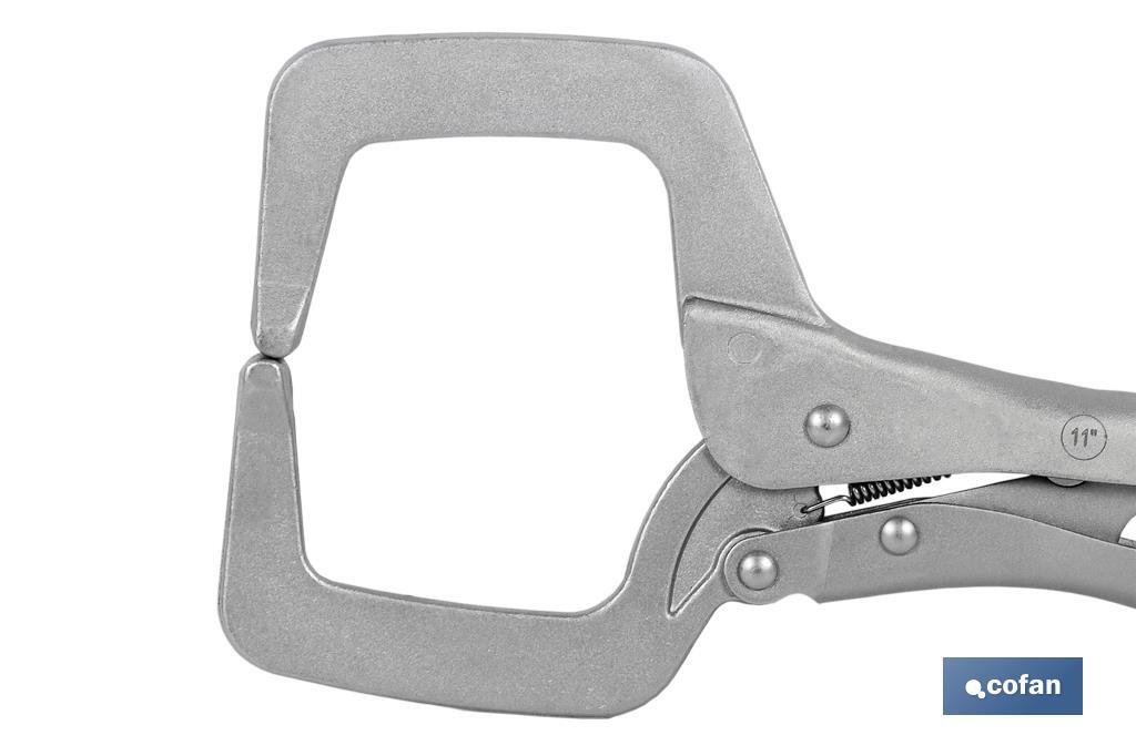 Locking C-clamp pliers | No tilting system | Length: 11" - Cofan