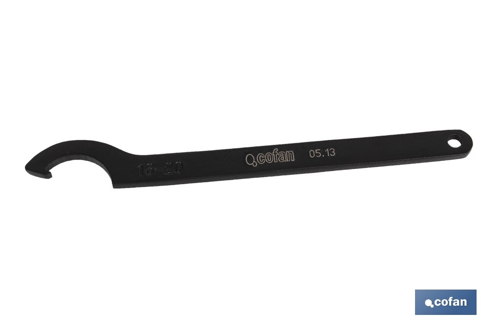 Llave de gancho DIN 1810 | Disponibles para tamaños desde 16-20 mm, hasta 150-165 mm | Fabricadas en acero al cromo - Cofan