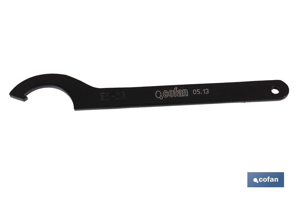 Llave de gancho DIN 1810 | Disponibles para tamaños desde 16-20 mm, hasta 150-165 mm | Fabricadas en acero al cromo - Cofan
