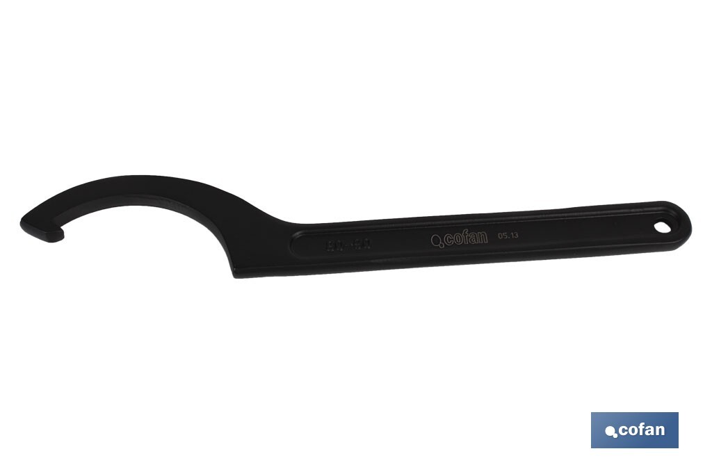 Llave de gancho DIN 1810 | Disponibles para tamaños desde 16-20 mm, hasta 150-165 mm | Fabricadas en acero al cromo - Cofan