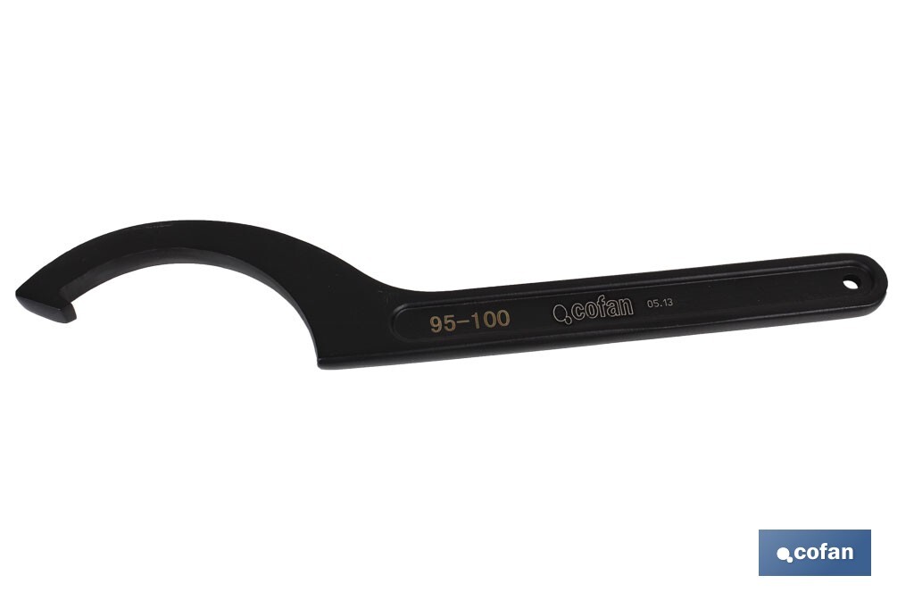Llave de gancho DIN 1810 | Disponibles para tamaños desde 16-20 mm, hasta 150-165 mm | Fabricadas en acero al cromo - Cofan