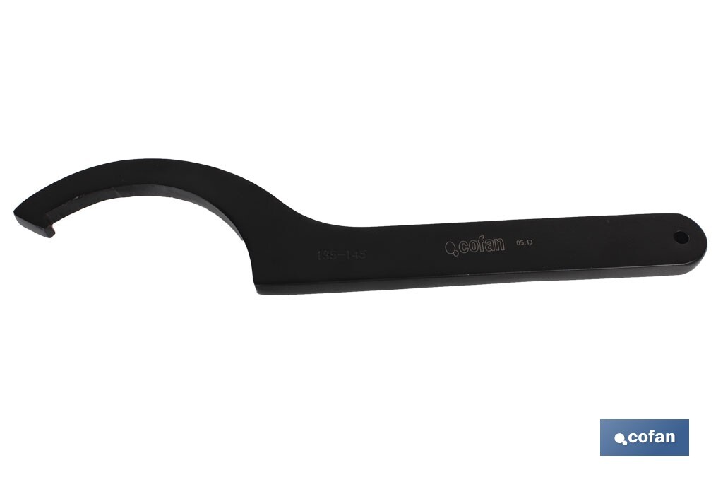 Llave de gancho DIN 1810 | Disponibles para tamaños desde 16-20 mm, hasta 150-165 mm | Fabricadas en acero al cromo - Cofan
