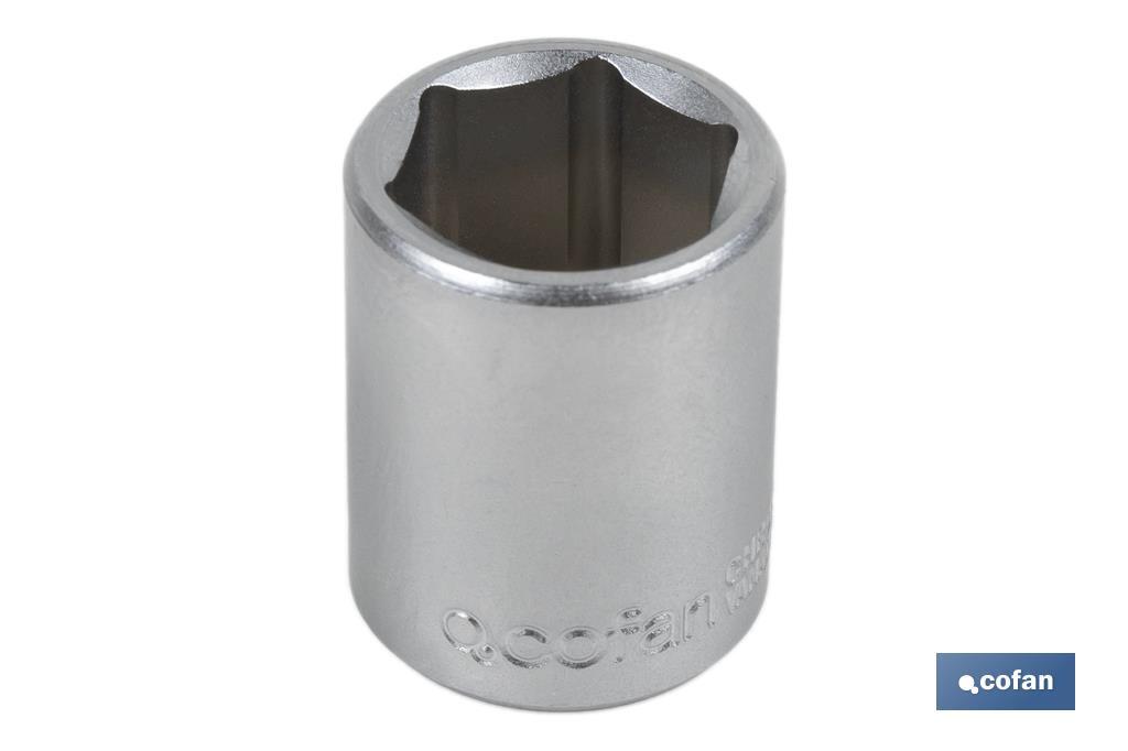 1/4" Drive socket | 6-point socket head | Size from 4 to 14mm - Cofan