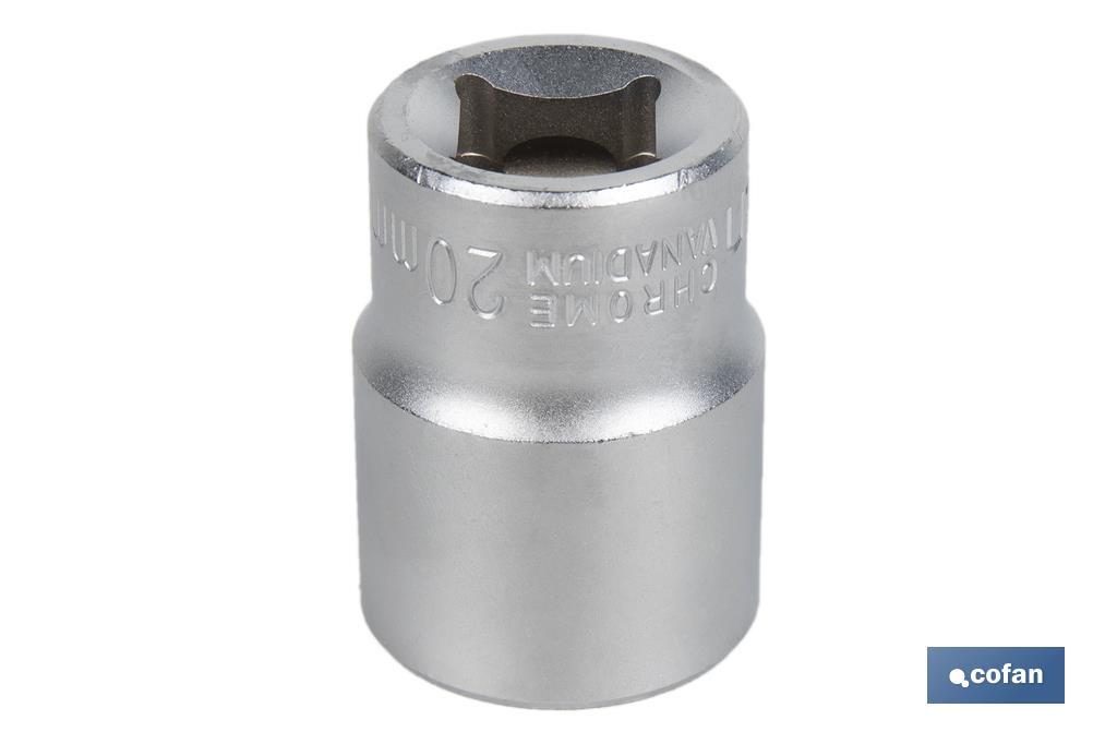 3/8" Drive socket | 6-point socket head | Size from 8 to 22mm - Cofan