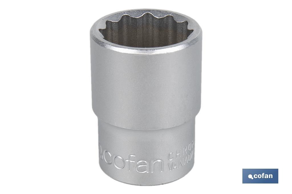 Llave de vaso métrico 1/2" | 24 caras | Medidas desde 8 hasta 32 mm - Cofan