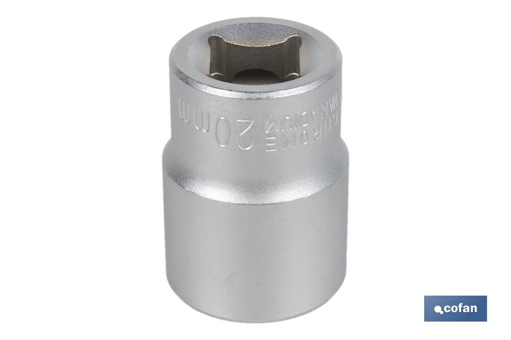 1/2" Drive socket | Bi-hexagonal socket head | Size from 8 to 32mm - Cofan