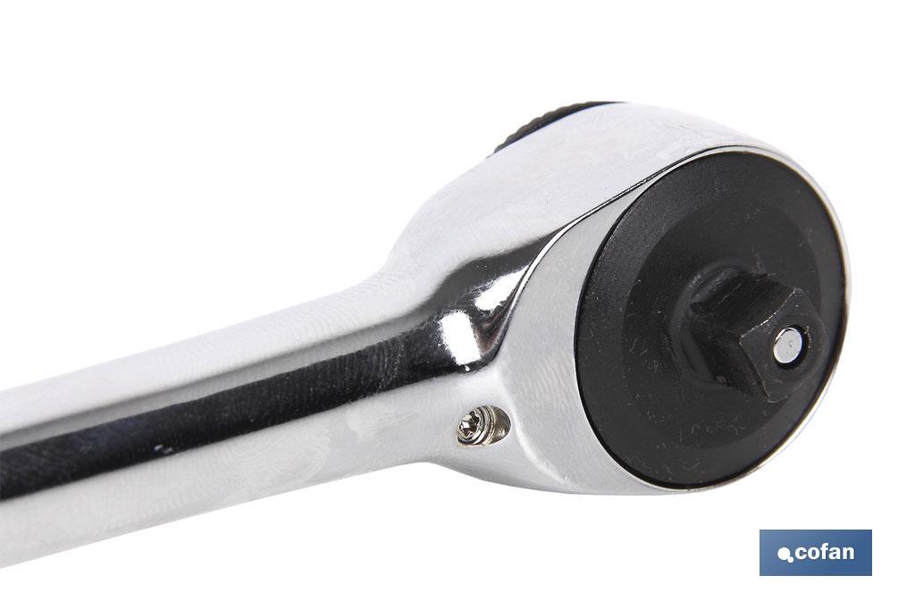 Carraca dual de doble acción | Carraca de 1/4" y de 1/2" | 52 dientes | Giro izquierda y derecha - Cofan