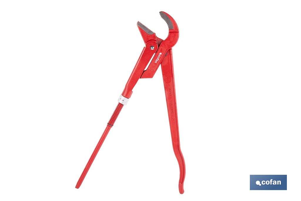 Swedish pattern pipe wrench | 45° opening | Available sizes from 1/2" to 2" outdoor | For pipes | Adjustable wrench - Cofan