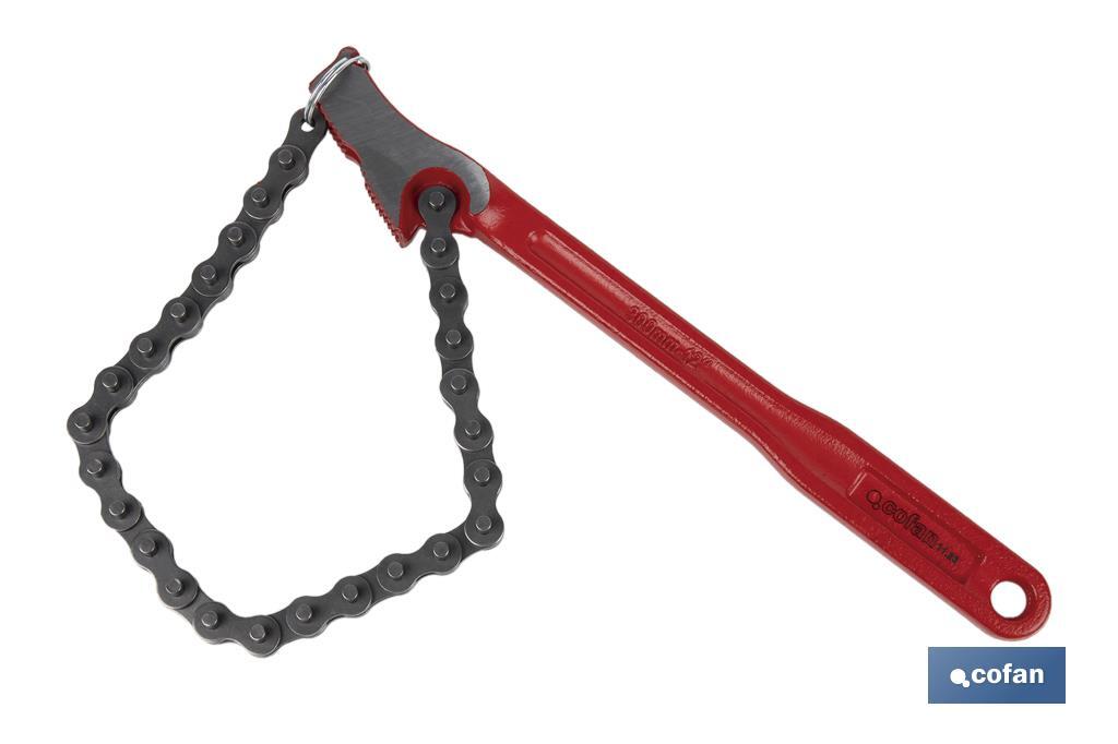 Replacement of reversible chain | Size 4" and length: 300mm | Plumbing tool - Cofan