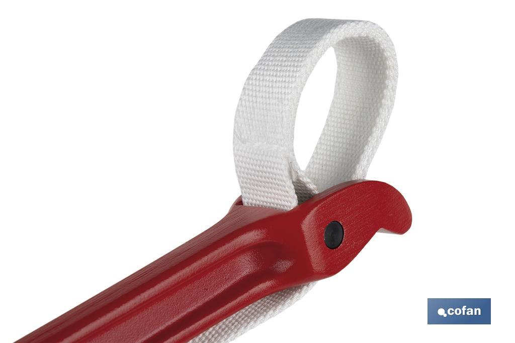 Llave de correa | Fabricado en nylon | Diámetro entre 3" y 8" | Longitud: 450 o 1000 mm - Cofan