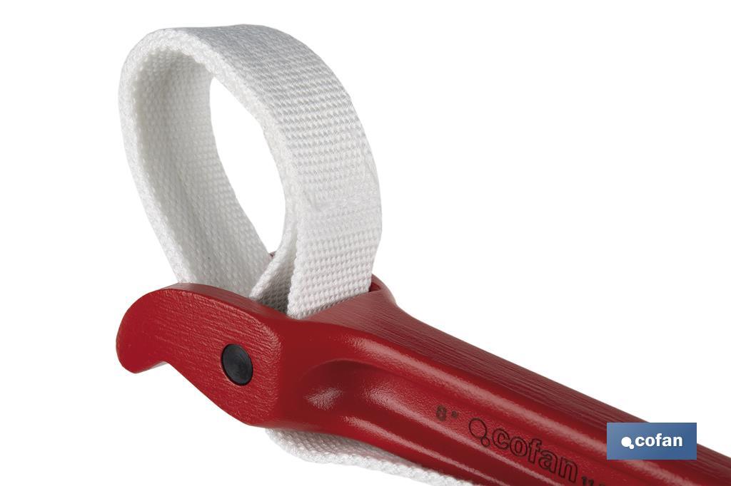 Strap wrench | Nylon | Available diameter between 3" and 8" | Length: 450 or 1,000mm - Cofan