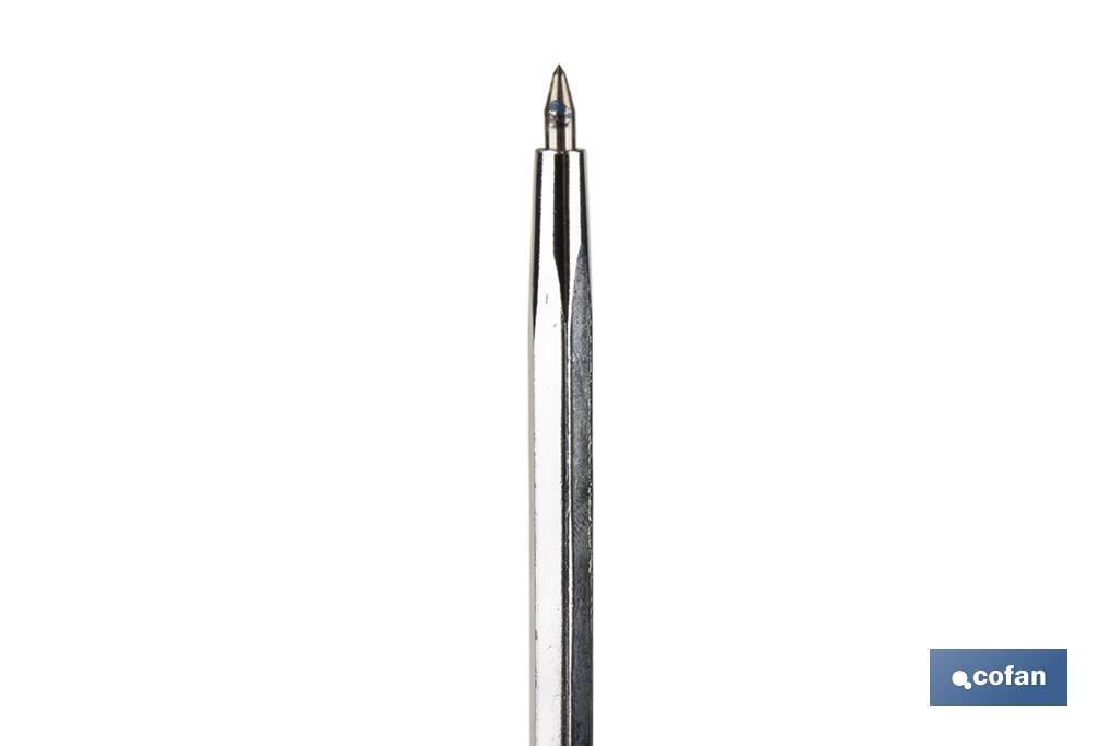 Pocket tip scriber | Length: 150mm | Tool suitable for marking and piercing ceramic tiles - Cofan