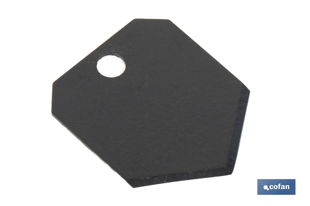 Recambio de cuchilla para tijeras cortamangueras | Material: acero inoxidable | Recubrimiento PTFE | Medidas: 25 x 20 x 1 mm - Cofan