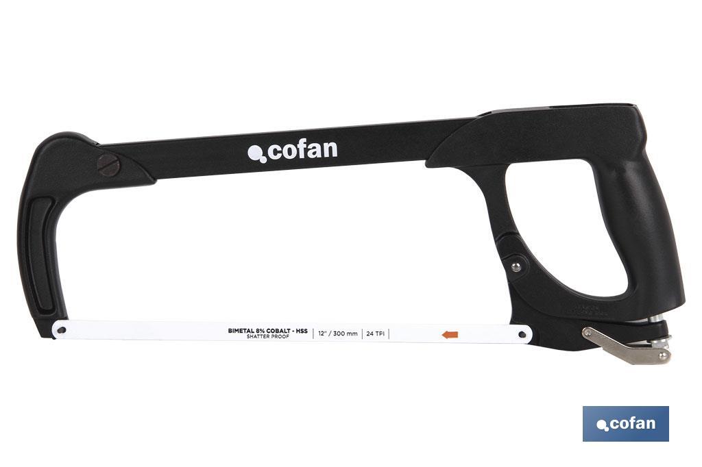 Hacksaw frame, adjustable tension (metal) - Cofan