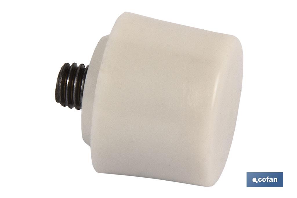 Recambio Martillo Nylon/Poliuretano |Color Blanco o Negro | Medidas Ø 28, 35, 45 mm - Cofan