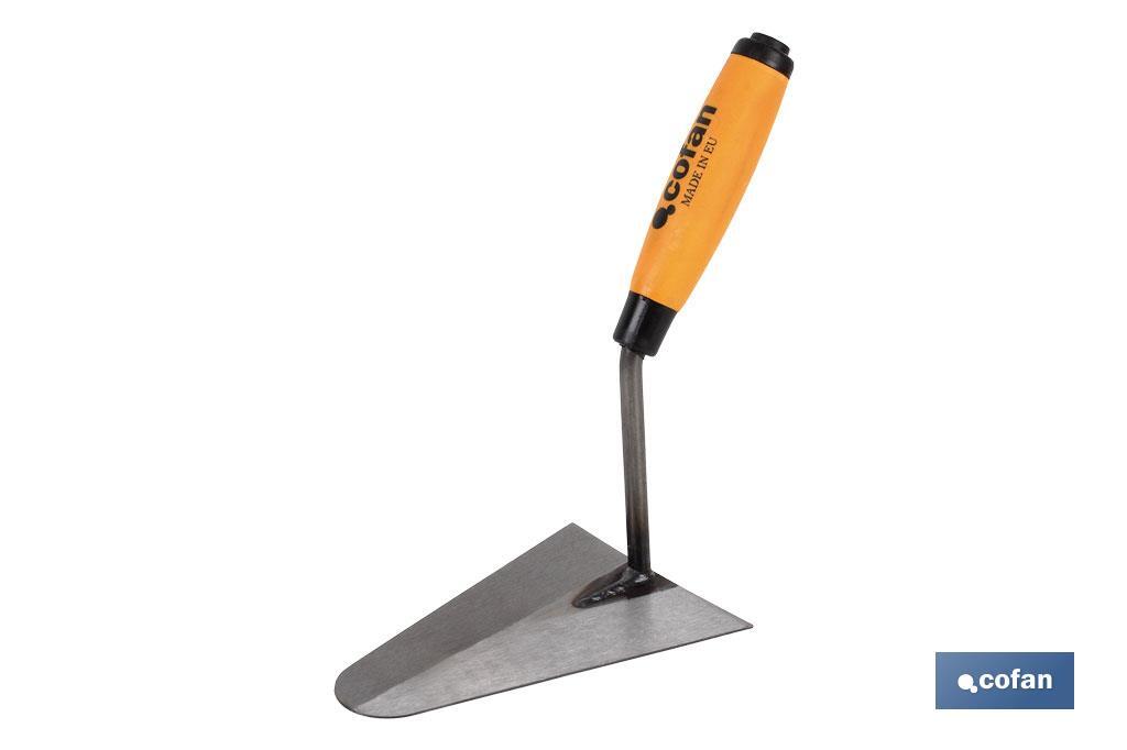 Forged round tip trowel, Catalana Model | Length: 160mm | Suitable for construction industry | Rubber handle - Cofan