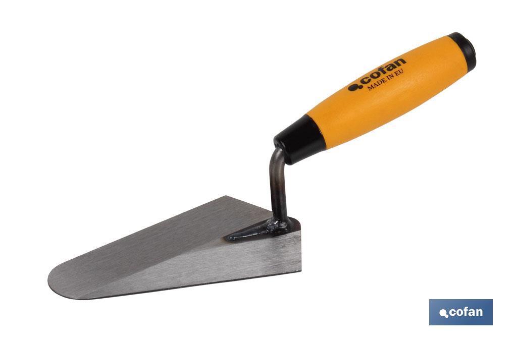 Forged round tip trowel, Madrid Model | Available in various lengths | Suitable for construction industry | Rubber handle - Cofan