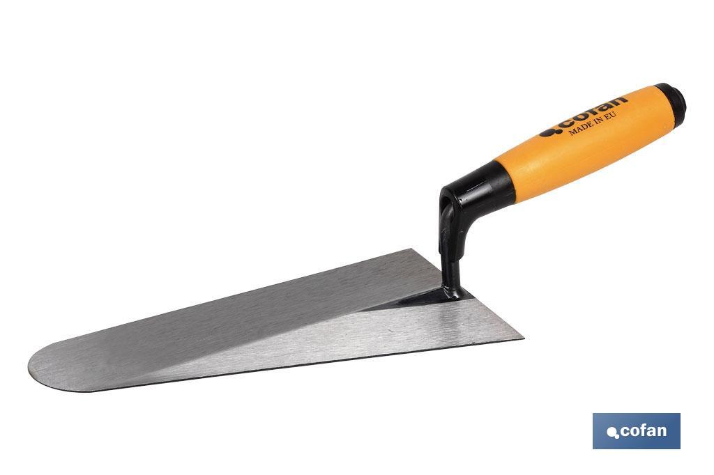 Forged gauging trowel, Portugal Model | Available in various lengths | Suitable for construction industry | Rubber handle - Cofan
