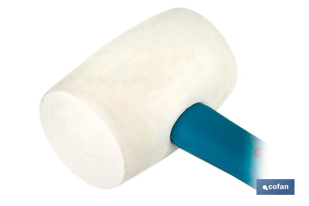 White rubber mallet | Available in three different weights | Rubber head - Cofan
