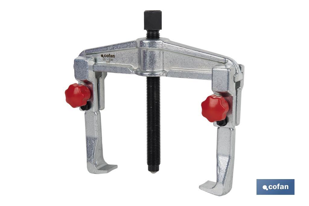 Universal sliding arm gear puller | With 2 articulated jaws | Available in various sizes - Cofan